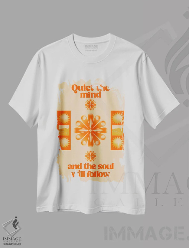 تیشرت سفید طرح دار گفت وگوی روح، تزئینی اثر بست ورلد اثر سیرا کیلن | فروشگاه ایماژ