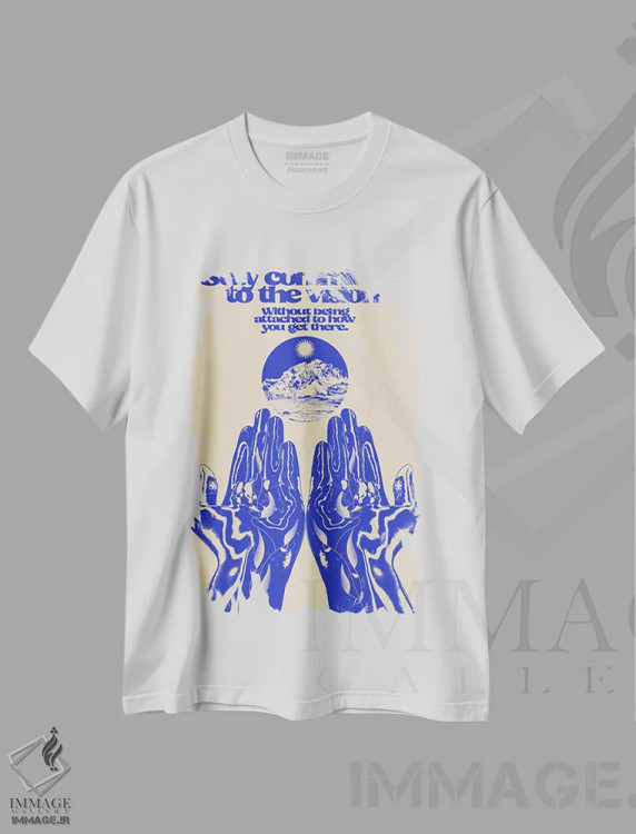 تیشرت سفید طرح دار متعهد بمان، تزئینی اثر بست ورلد اثر سیرا کیلن | فروشگاه ایماژ