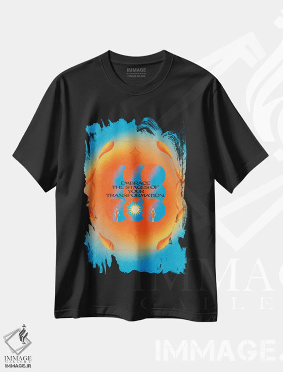 تیشرت مشکی طرح دار تغییر شکل، تزئینی اثر بست ورلد اثر سیرا کیلن | immage.ir