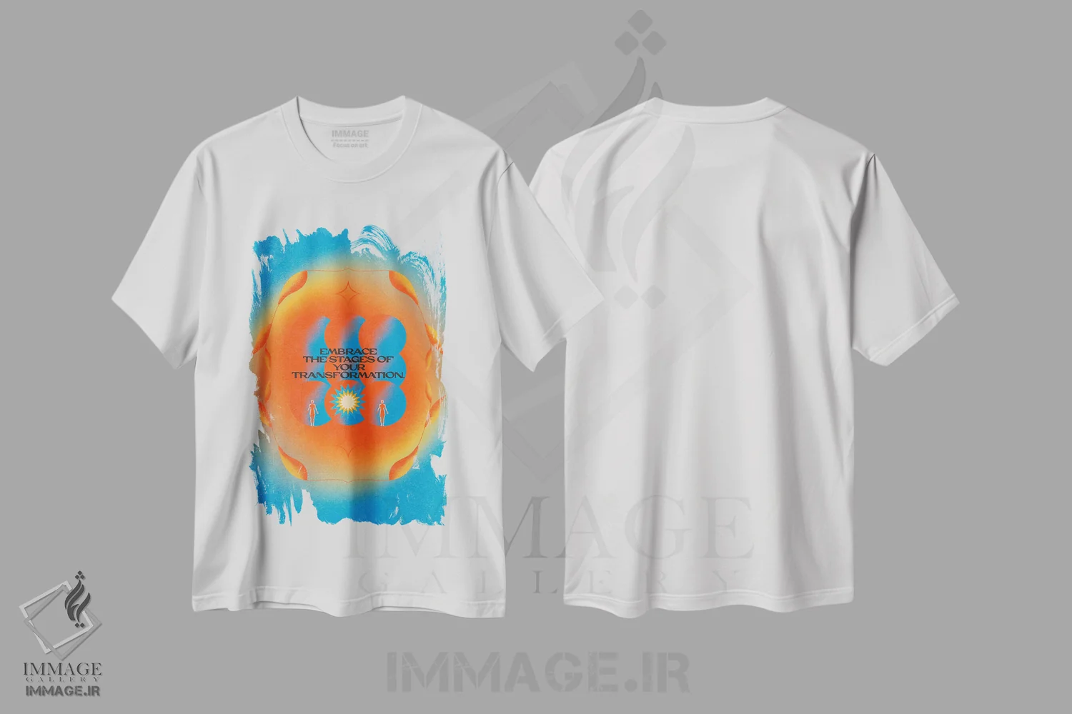 تیشرت سفید طرح دار تغییر شکل، تزئینی اثر بست ورلد اثر سیرا کیلن | فروشگاه ایماژ