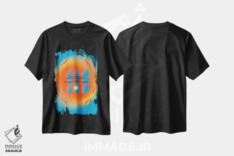 تیشرت مشکی طرح دار تغییر شکل، تزئینی اثر بست ورلد اثر سیرا کیلن | immage.ir