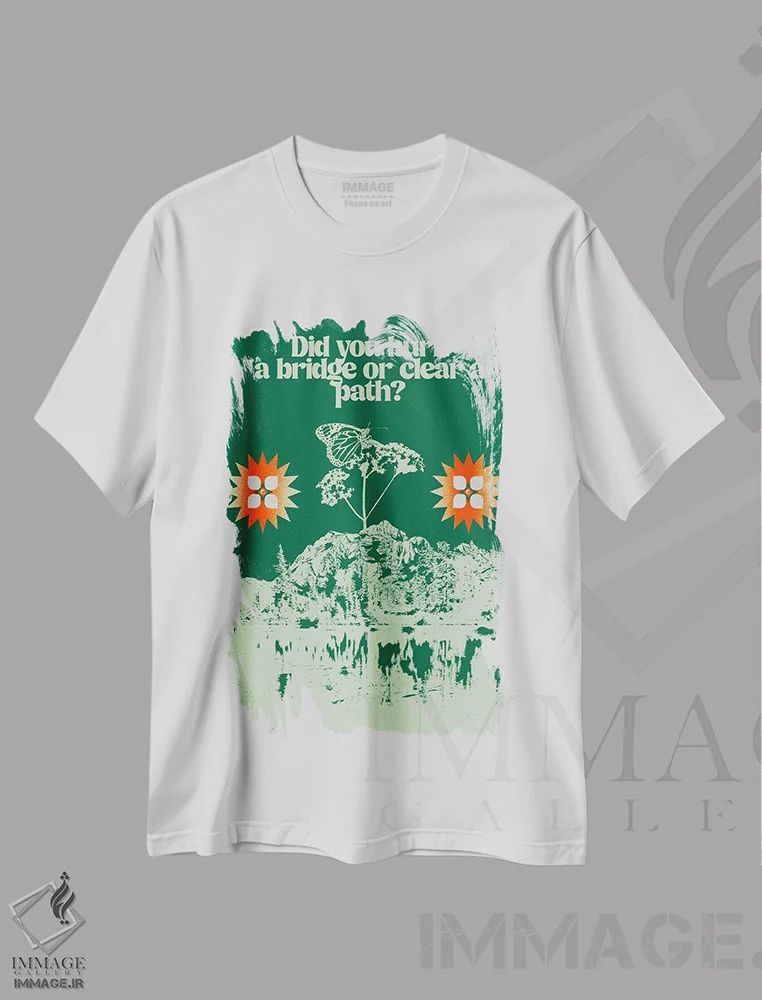 تیشرت سفید طرح دار راهی روشن، تزئینی اثر بست ورلد اثر سیرا کیلن | immage.ir