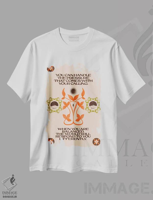 تیشرت سفید طرح دار متعادل، تزئینی اثر بست ورلد اثر سیرا کیلن | فروشگاه ایماژ