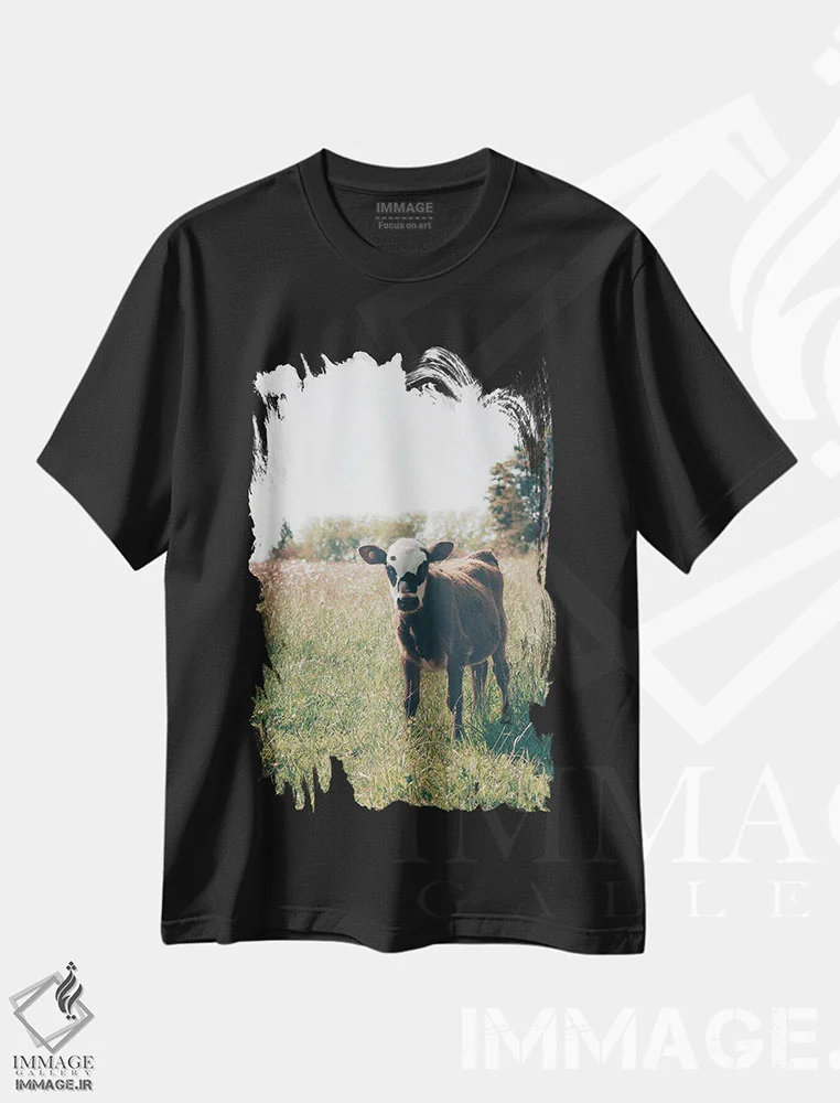 تیشرت مشکی طرح دار لیما، مدیوم اثر کریستا برادوی | immage.ir