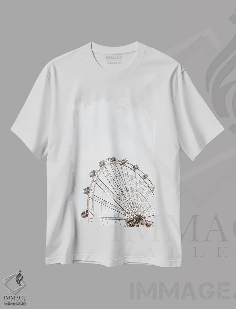 تیشرت سفید طرح دار سامتر، مدیوم اثر کریستا برادوی | فروشگاه ایماژ