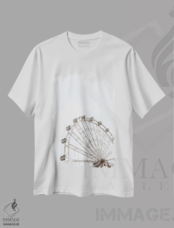 تیشرت سفید طرح دار سامتر، مدیوم اثر کریستا برادوی | فروشگاه ایماژ