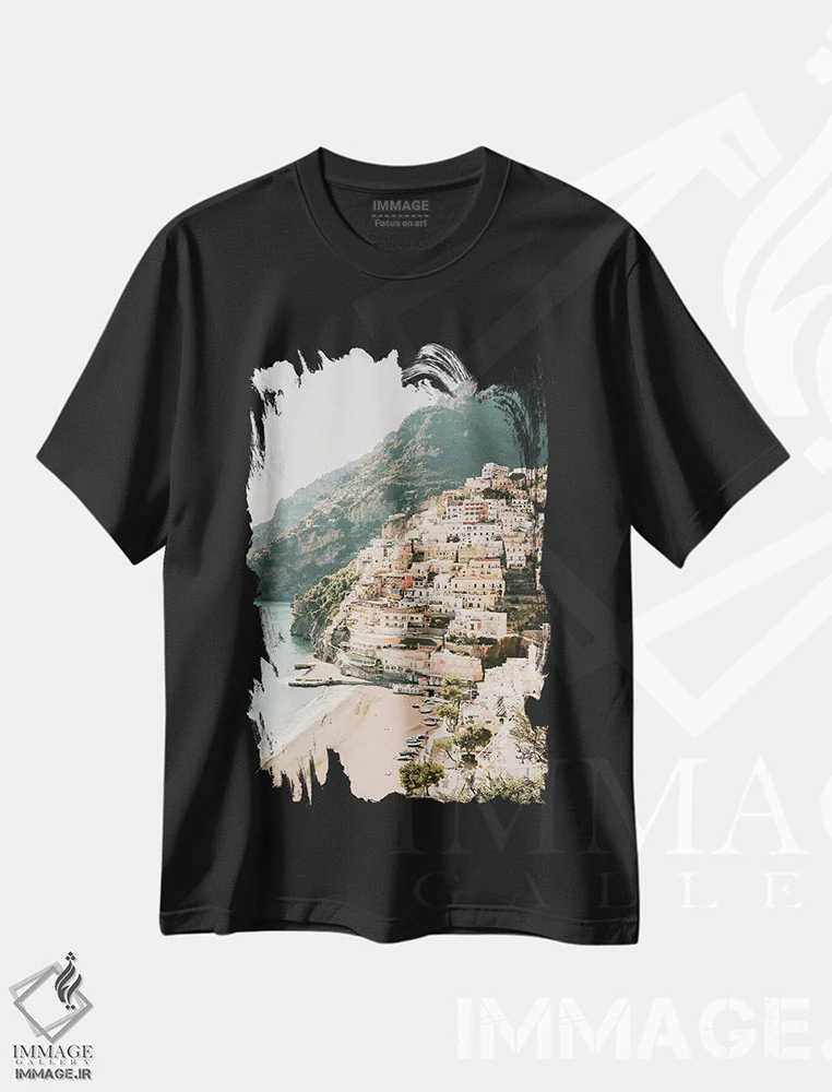 تیشرت مشکی طرح دار کوزما، مدیوم اثر کریستا برادوی | immage.ir