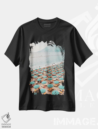 تیشرت مشکی طرح دار ژاکمل، مدیوم اثر کریستا برادوی | فروشگاه ایماژ
