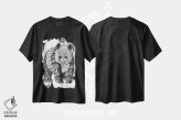 تیشرت مشکی طرح دار پاندا، نقاشی و تصویرگری سیاه و سفید اثر بیوورکز | immage.ir