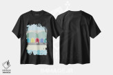 تیشرت مشکی طرح دار تپه های شنی، هنر دیجیتال اثر بتی بویْنس | فروشگاه ایماژ