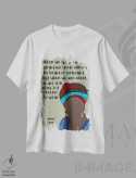 تیشرت سفید طرح دار نقل قول لرد، هنر آمریکایی آفریقایی تبار اثر برینی پرینتیبلز | فروشگاه ایماژ