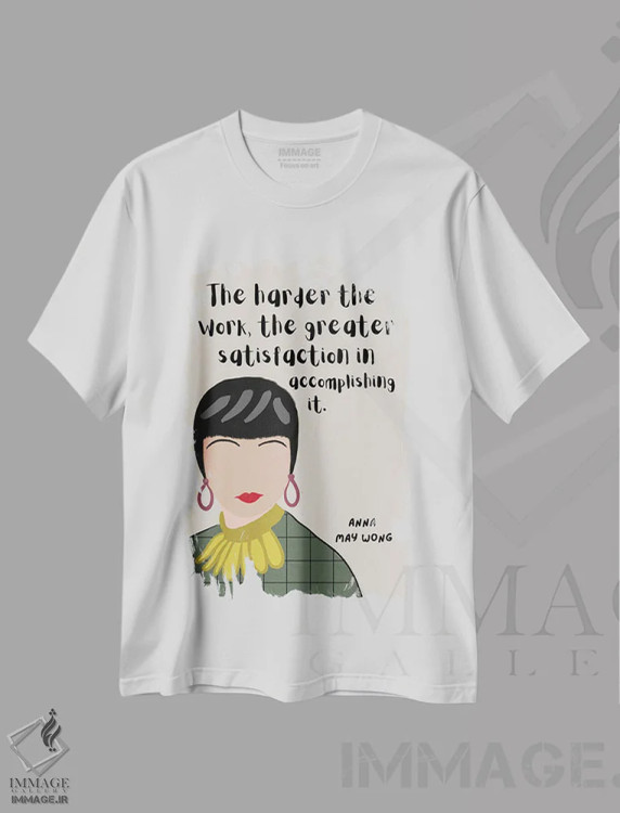تیشرت سفید طرح دار نقل قول ونگ، هنر دیجیتال اثر برینی پرینتیبلز | فروشگاه ایماژ