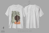 تیشرت سفید طرح دار نقل قول روبی بریجز، هنر آمریکایی آفریقایی تبار اثر برینی پرینتیبلز | immage.ir