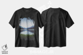 تیشرت مشکی طرح دار ساحل یخچالی، تزئینی اثر آنی بیلی آرت | فروشگاه ایماژ