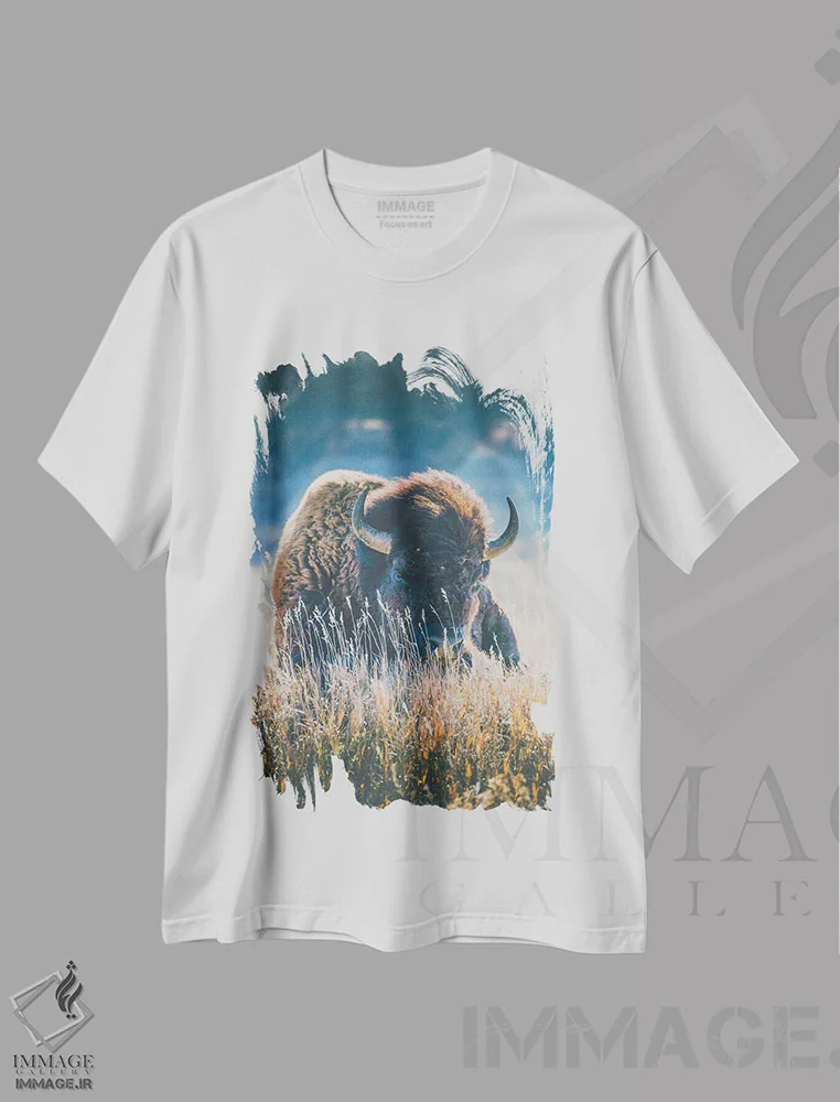 تیشرت سفید طرح دار فصل آرام، تزئینی اثر آنی بیلی آرت | immage.ir