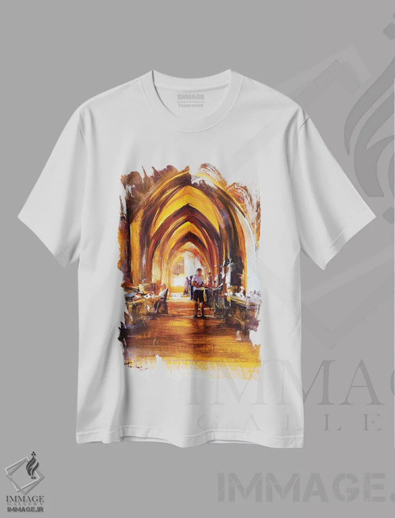 تیشرت سفید طرح دار نور بعدازظهر، مدیوم اثر بُژنا فوخس | immage.ir