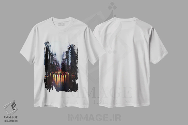 تیشرت سفید طرح دار پس از باران صبحگاهی، مدیوم اثر بُژنا فوخس | فروشگاه ایماژ