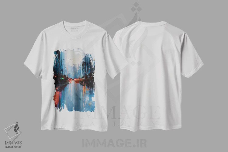 تیشرت سفید طرح دار پس از باران، مدیوم اثر بُژنا فوخس | immage.ir