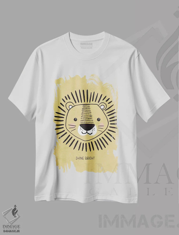 تیشرت سفید طرح دار دلیر و مهربان یک، تزئینی اثر کارولین آلفردز | immage.ir