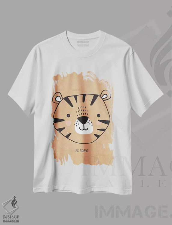 تیشرت سفید طرح دار دلیر و مهربان دو، تزئینی اثر کارولین آلفردز | فروشگاه ایماژ