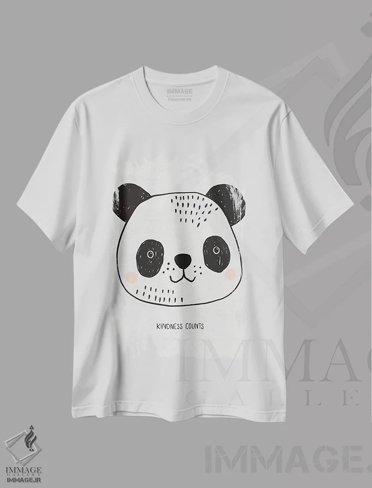 تیشرت سفید طرح دار دلیر و مهربان چهار، تزئینی اثر کارولین آلفردز | فروشگاه ایماژ