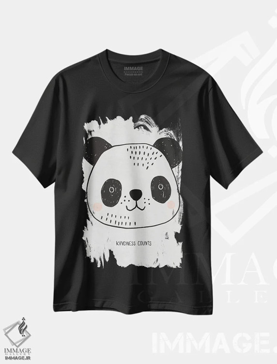 تیشرت مشکی طرح دار دلیر و مهربان چهار، تزئینی اثر کارولین آلفردز | immage.ir
