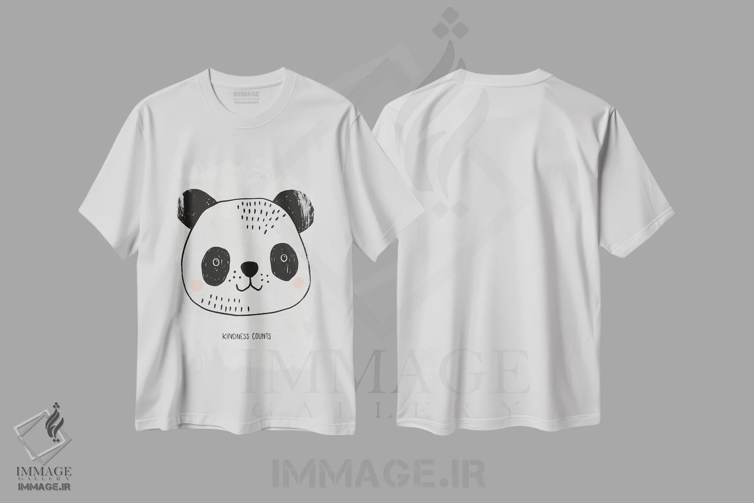 تیشرت سفید طرح دار دلیر و مهربان چهار، تزئینی اثر کارولین آلفردز | فروشگاه ایماژ