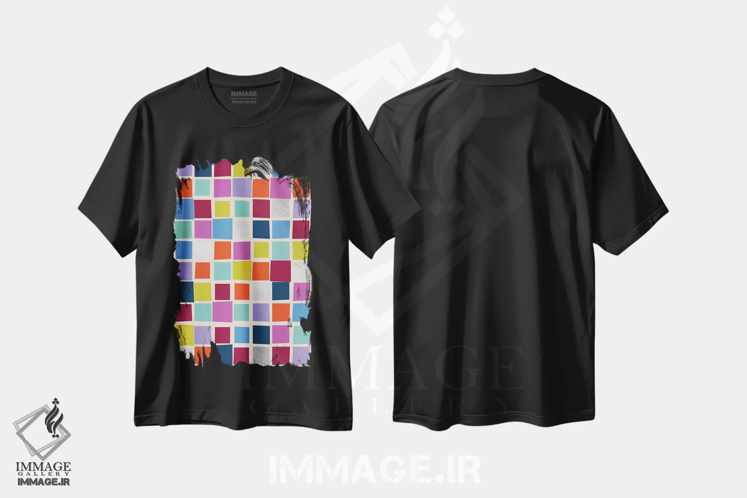 تیشرت مشکی طرح دار در مسیر موفقیت ۱، آبستره اثر کارولین آلفردز | immage.ir