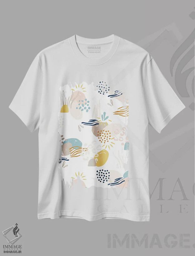 تیشرت سفید طرح دار دلیر و مهربان دو، تزئینی اثر کارولین آلفردز | فروشگاه ایماژ