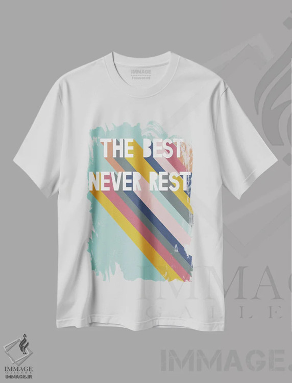 تیشرت سفید طرح دار رویاپردازی روزانه ۲، تزئینی اثر کارولین آلفردز | immage.ir