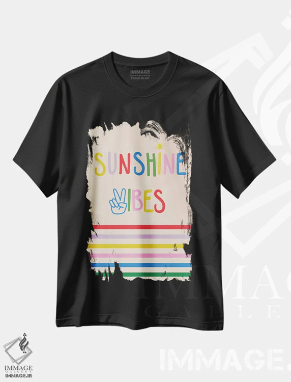 تیشرت مشکی طرح دار رویاپردازی روزانه ۵، تزئینی اثر کارولین آلفردز | فروشگاه ایماژ