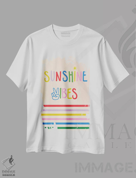 تیشرت سفید طرح دار رویاپردازی روزانه ۵، تزئینی اثر کارولین آلفردز | immage.ir