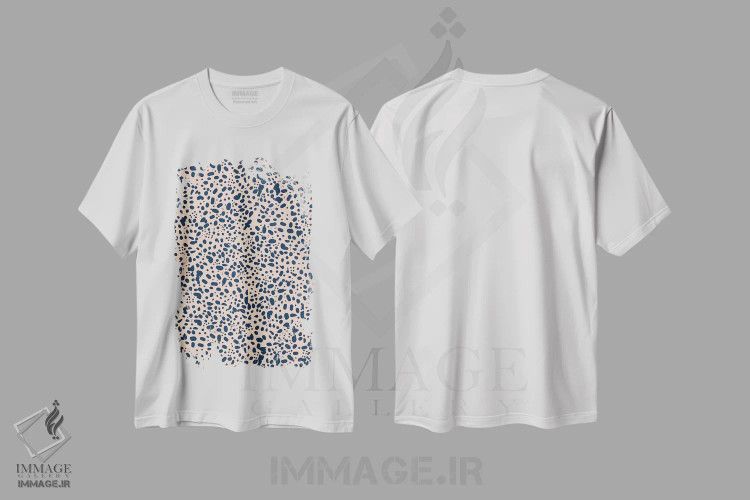 تیشرت سفید طرح دار دلیر و مهربان سه، آبستره اثر کارولین آلفردز | فروشگاه ایماژ