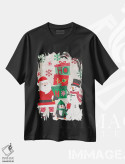 تیشرت مشکی طرح دار شادی کریسمس IV، تابلو و عبار ت های کریسمسی اثر کارولین آلفردز | فروشگاه ایماژ