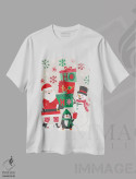 تیشرت سفید طرح دار شادی کریسمس IV، تابلو و عبار ت های کریسمسی اثر کارولین آلفردز | immage.ir