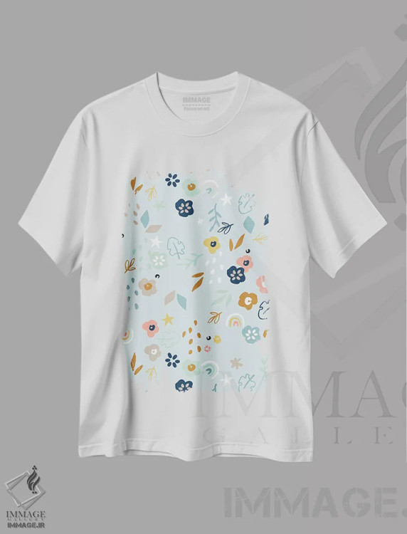 تیشرت سفید طرح دار شجاع و مهربان IV، تزئینی اثر کارولین آلفردز | فروشگاه ایماژ