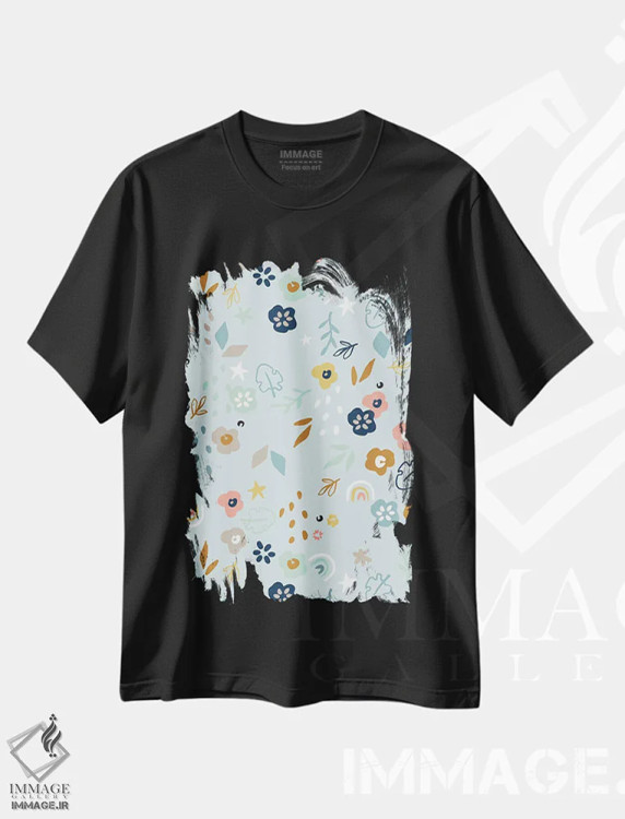 تیشرت مشکی طرح دار شجاع و مهربان IV، تزئینی اثر کارولین آلفردز | immage.ir
