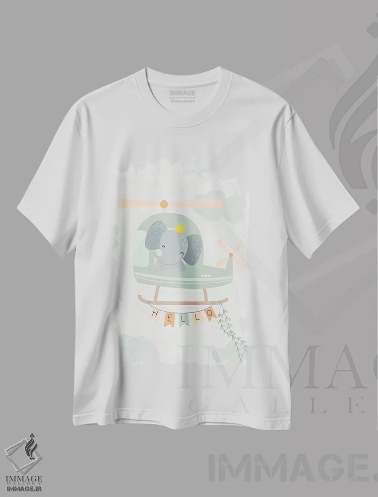 تیشرت سفید طرح دار ماجراجویی نوزاد در انتظار I، تزئینی اثر کارولین آلفردز | فروشگاه ایماژ
