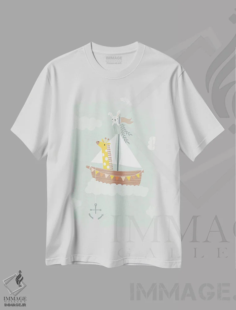 تیشرت سفید طرح دار ماجراجویی نوزاد در انتظار III، تزئینی اثر کارولین آلفردز | فروشگاه ایماژ
