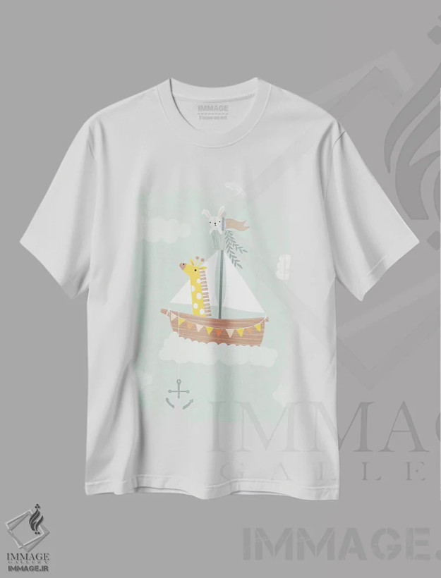 تیشرت سفید طرح دار ماجراجویی نوزاد در انتظار III، تزئینی اثر کارولین آلفردز | فروشگاه ایماژ