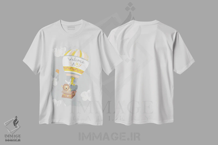 تیشرت سفید طرح دار ماجراجویی نوزاد در انتظار IV، تزئینی اثر کارولین آلفردز | immage.ir