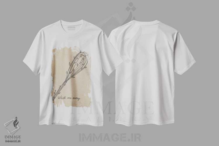 تیشرت سفید طرح دار نوش جان II، تزئینی اثر کارولین آلفردز | immage.ir