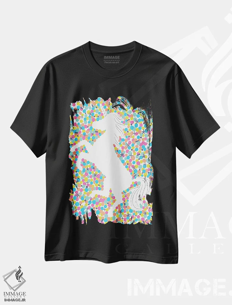 تیشرت مشکی طرح دار جادو بساز I، تزئینی اثر کارولین آلفردز | immage.ir