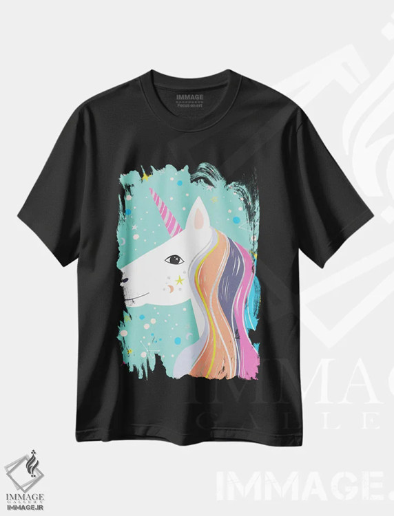 تیشرت مشکی طرح دار جادو بساز V، تزئینی اثر کارولین آلفردز | immage.ir