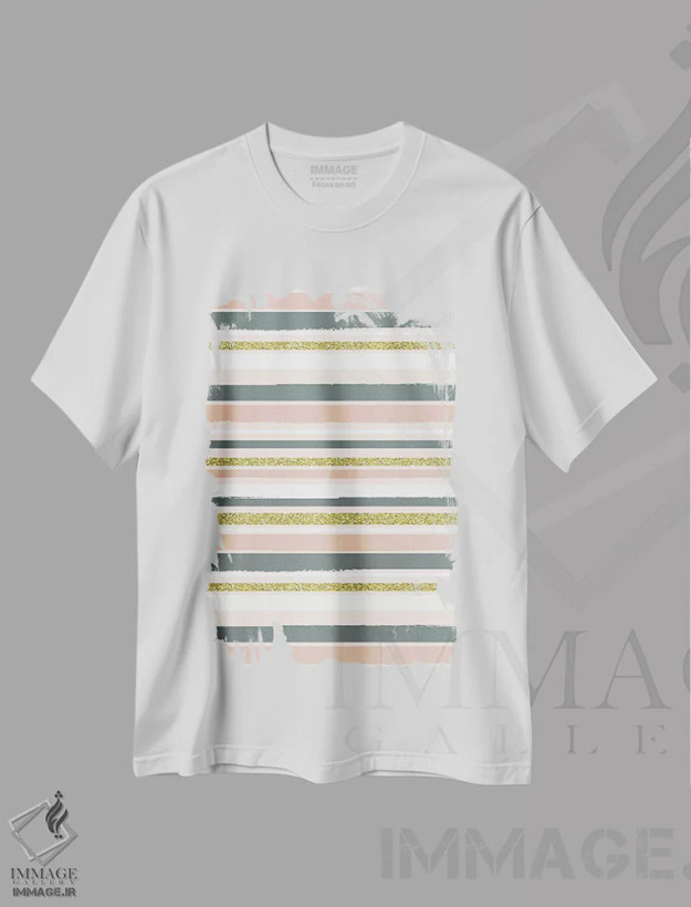 تیشرت سفید طرح دار دختر درخشان VI، آبستره اثر کارولین آلفردز | فروشگاه ایماژ