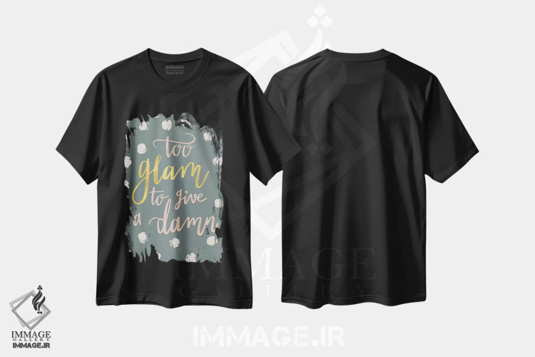 تیشرت مشکی طرح دار دختر درخشان IV، تزئینی اثر کارولین آلفردز | immage.ir