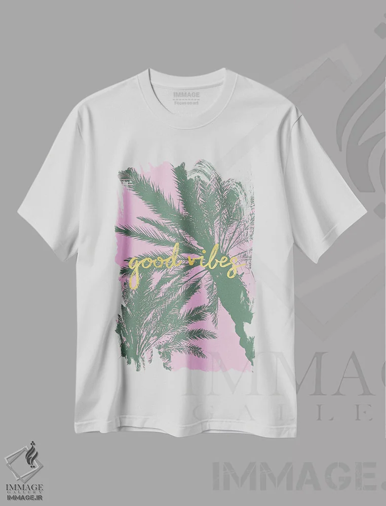 تیشرت سفید طرح دار رویای جنگل V، تزئینی اثر کارولین آلفردز | immage.ir