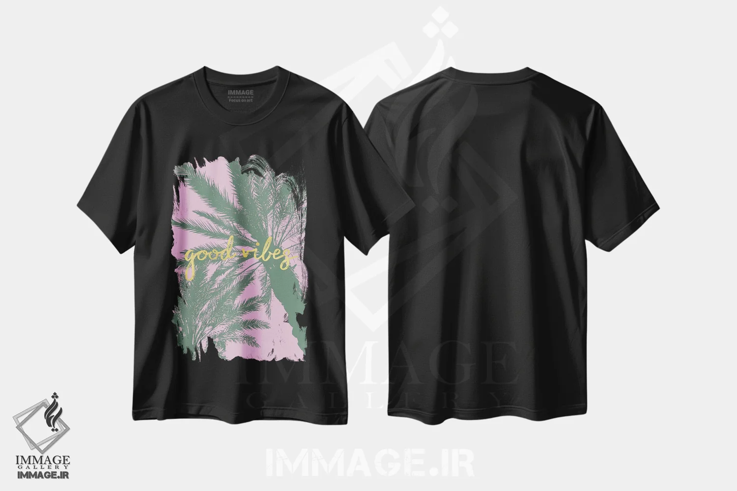 تیشرت مشکی طرح دار رویای جنگل V، تزئینی اثر کارولین آلفردز | فروشگاه ایماژ