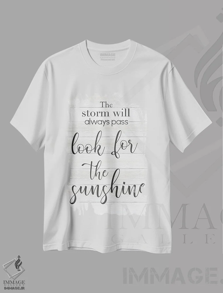 تیشرت سفید طرح دار آفتاب را جست وجو کن، دکور روستایی اثر طراحی CAD | immage.ir