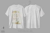 تیشرت سفید طرح دار تو در زمان جزیره هستی، تزئینی اثر طراحی CAD | فروشگاه ایماژ